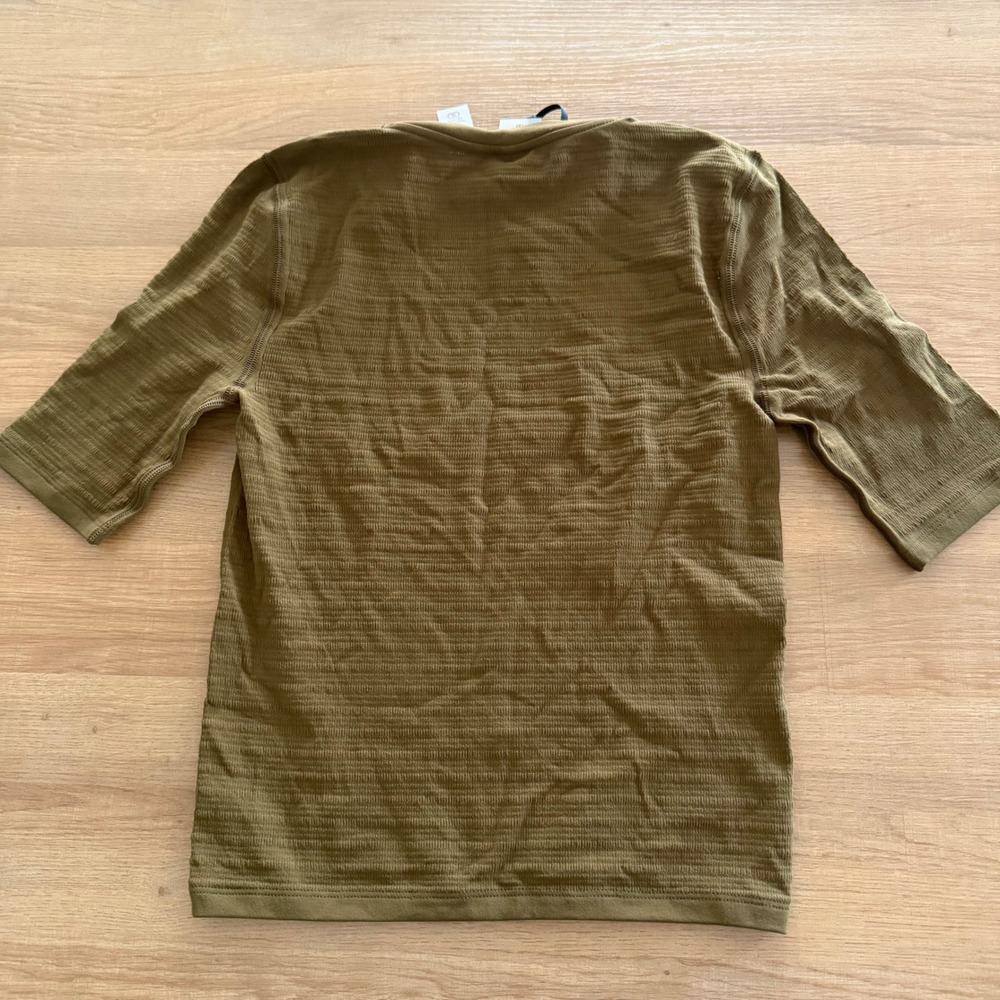 Calia Focus Seamless‎ Crop Tee Dark Khaki Olive Green Womens Medium NWT - Picture 8 of 8